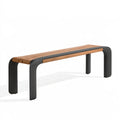 Banc 180 x 40 x 45 cm en bois et métal marron/noir style contemporain